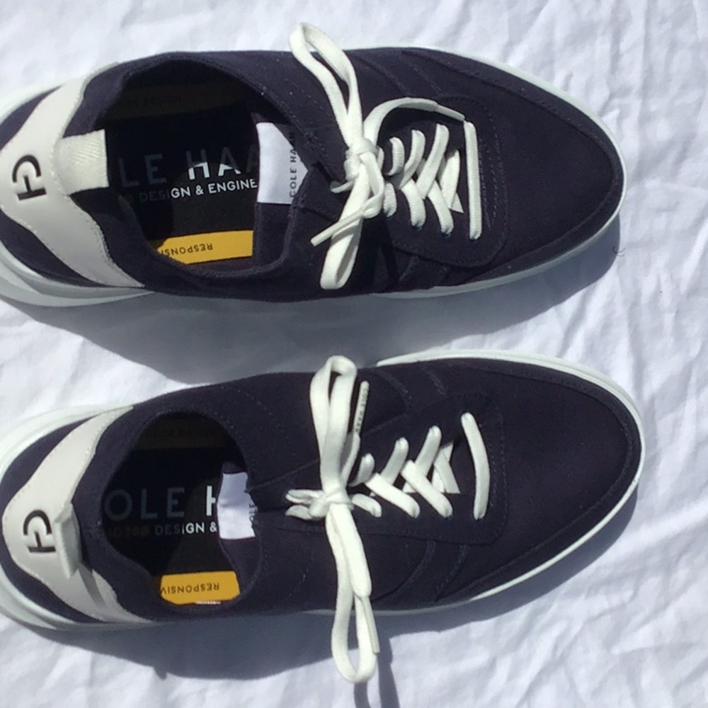Cole Haan blue canvas shoes, size 11 1/2 medium New never worn without tag